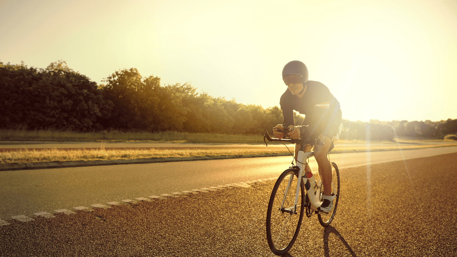 Bicyclist On Road